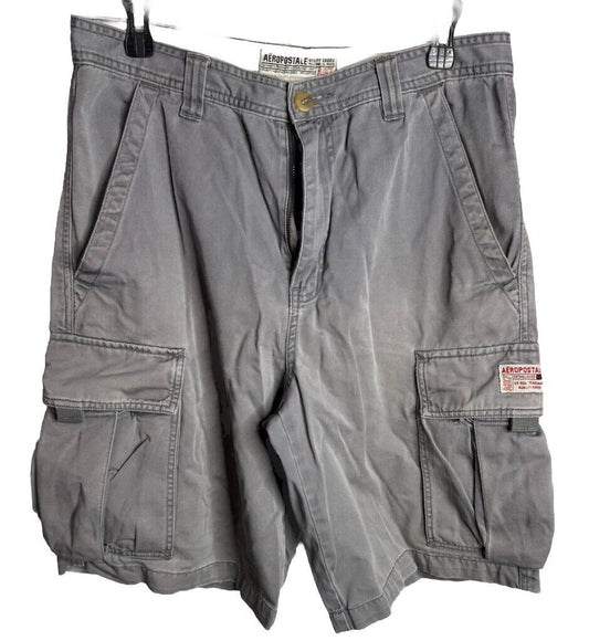 Mens Aeropostale Taupe Khaki Flat Front Shorts, 31 Waist,