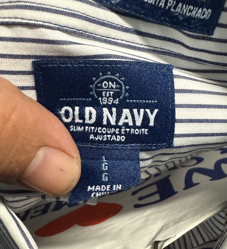 Old Navy Button Up Shirt Size Large Long Sleeve
