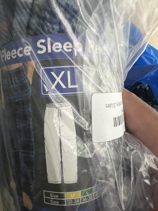 Rugged Frontier Men’s Comfy Fleece Sleep Pant, Plaid, Size XL