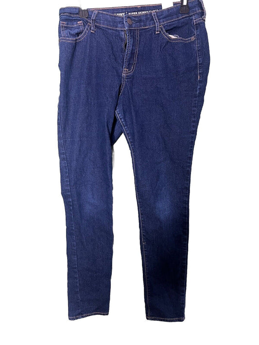Old Navy High-Rise Super Skinny Jeans Womens 8 Long Blue Stretch Denim