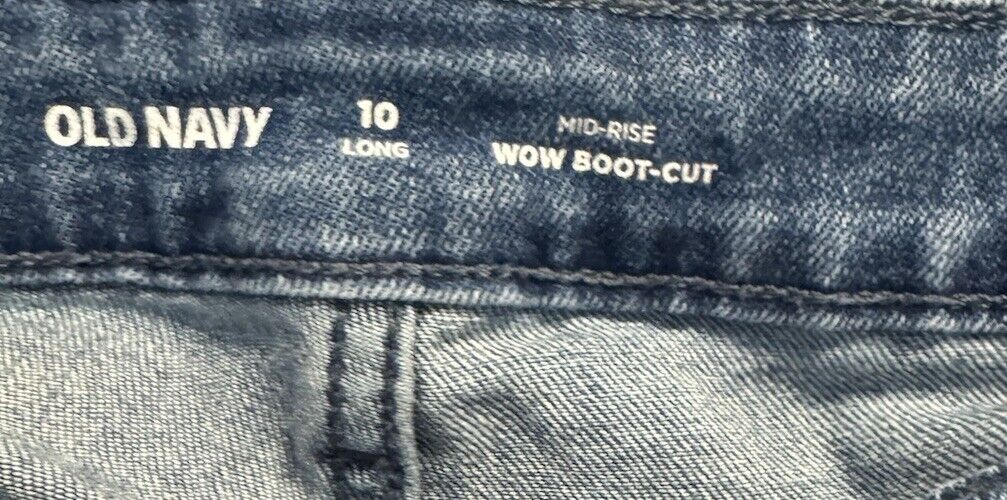 Womens Old Navy Jeans 10 Rockstar Super Skinny Straight Leg Blue Denim Pants