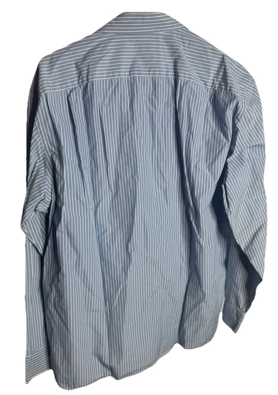 J. Crew  Shirt Mens Large 16 - 16.5  Blue Flex Button Up Long Sleeve Cotton