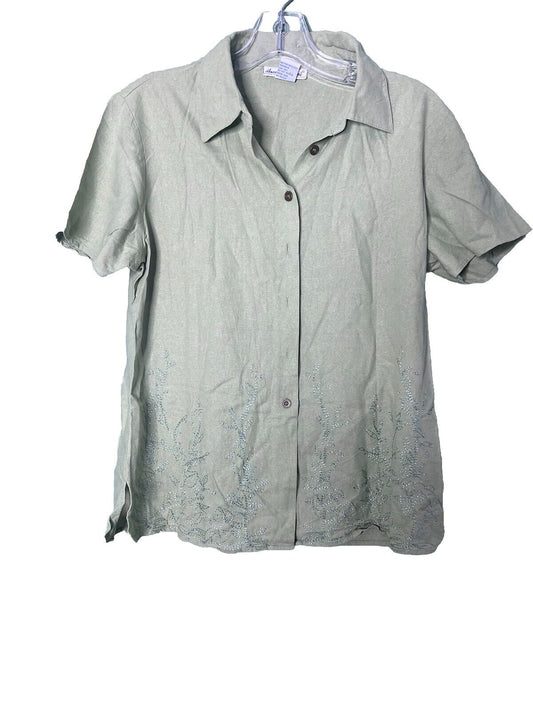 Anne and Frank Womens  Long Sleeve Button Down Size M