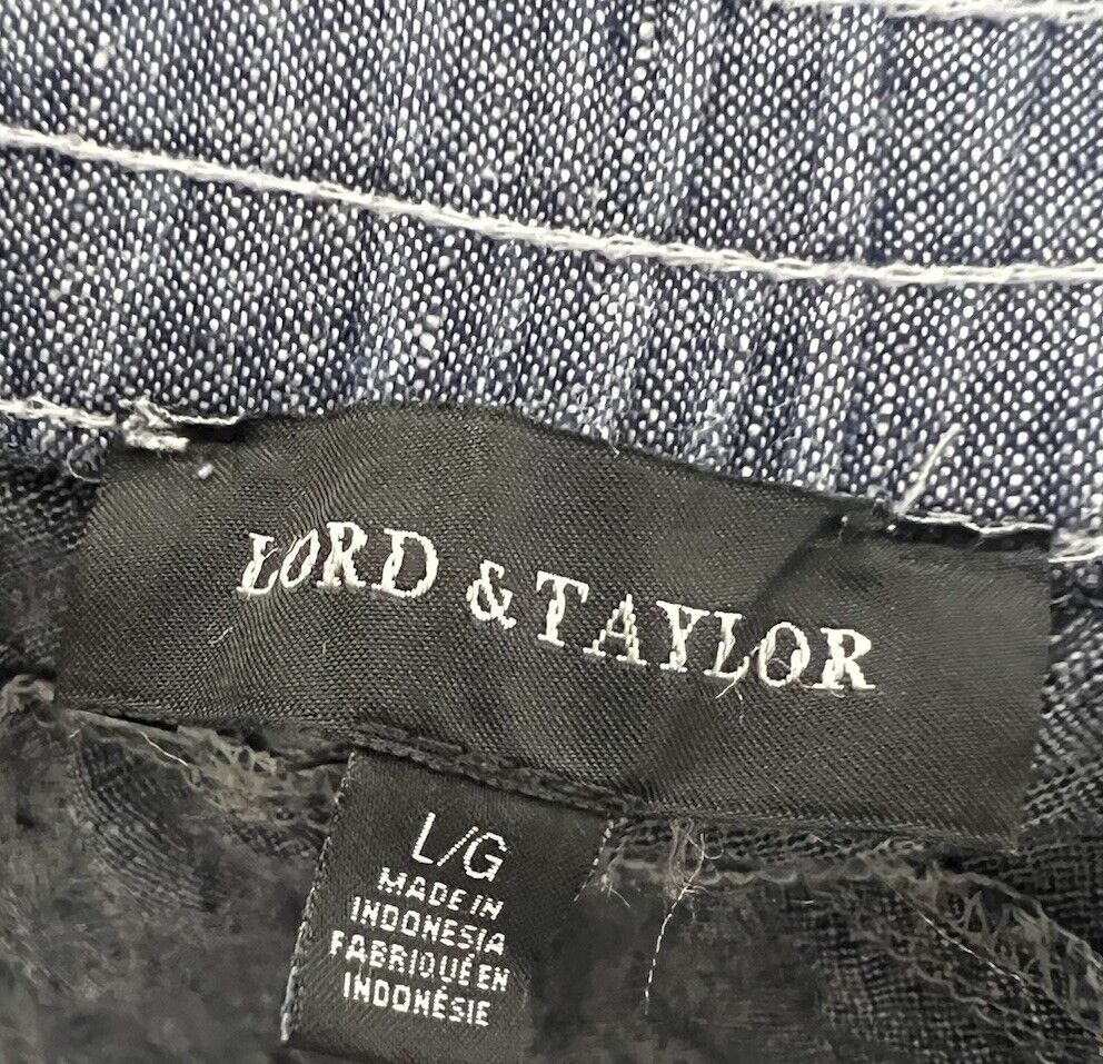 Lord And Taylor Skirt Size Large Drawstring Pockets Straight