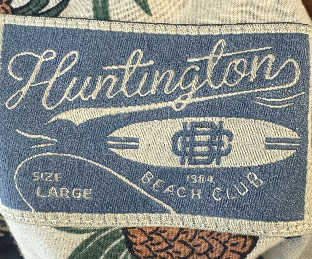 Huntington Beach Club Short Sleeve Button Down Size Large
