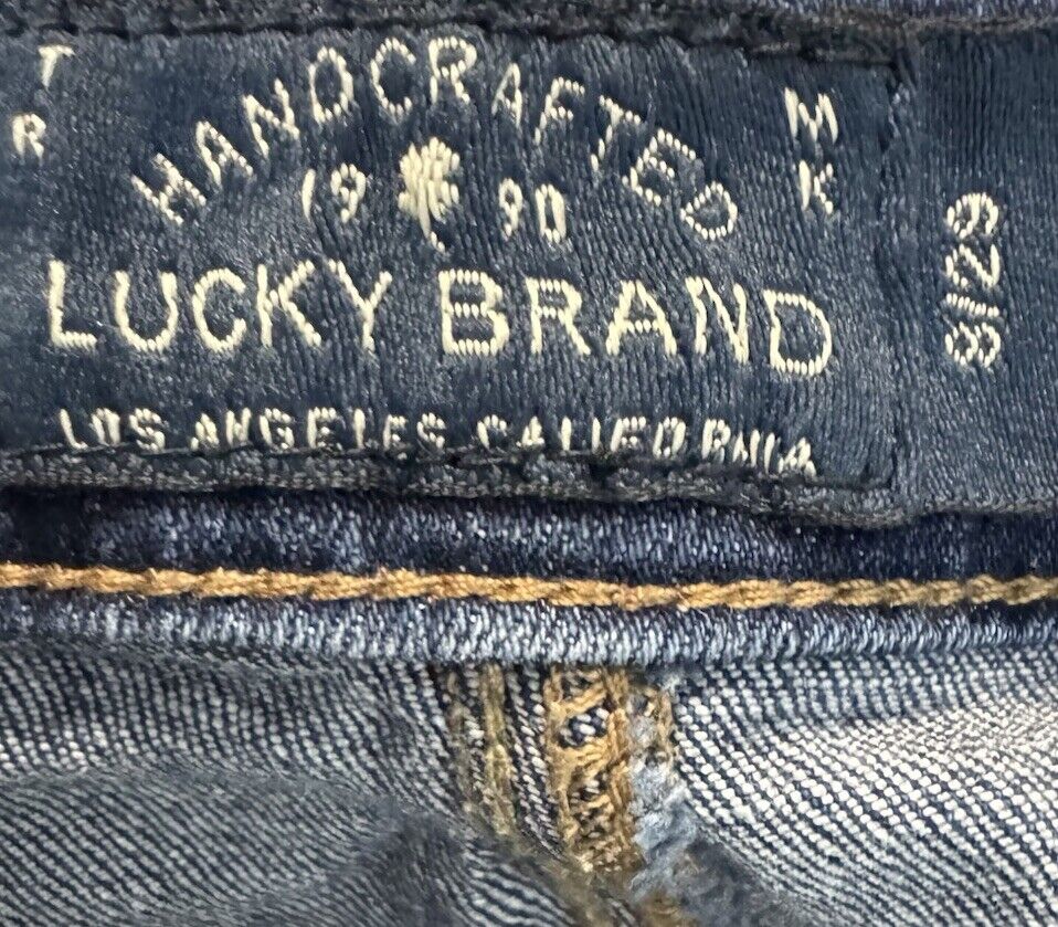 Lucky Brand Jeans women's 8/29 Sophia straight blue denim pants retro