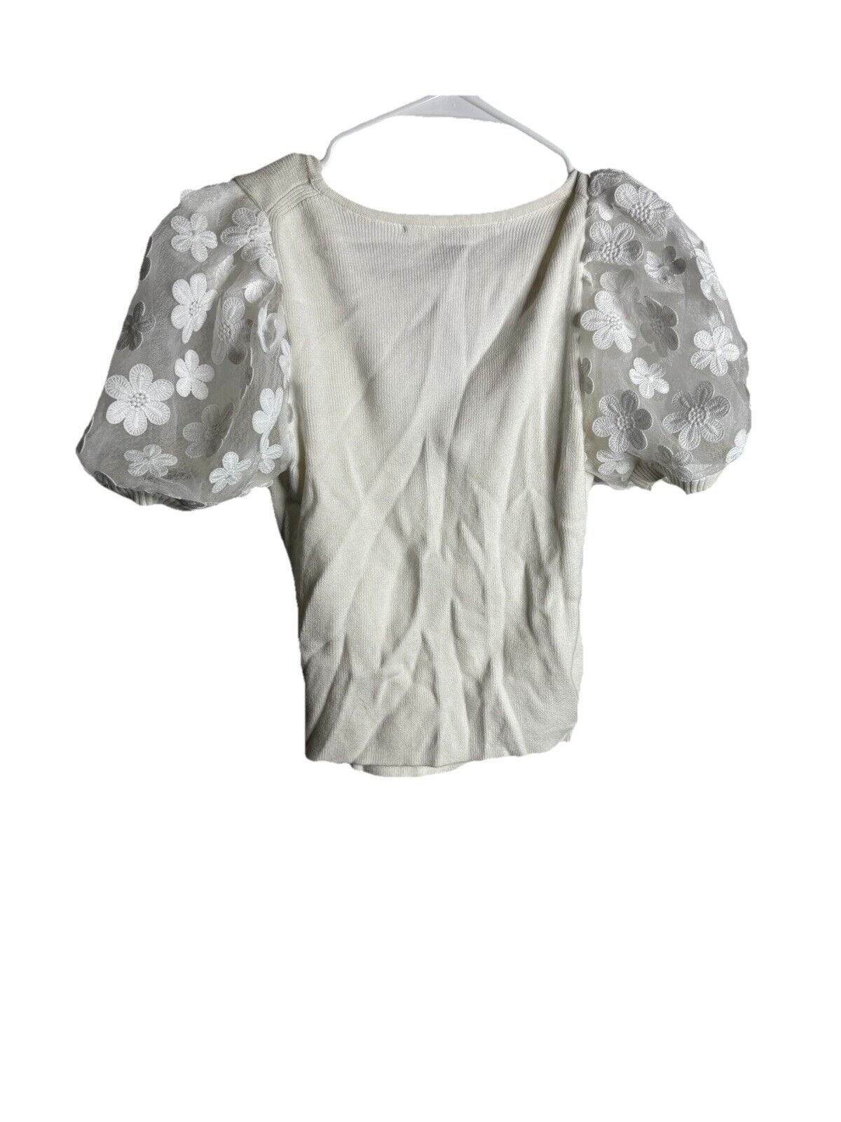 French Connection Women's Size XS Short Balloon Puff Sleeve Blouse