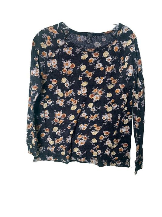Forever 21 Floral Top Size Medium Long Sleeve