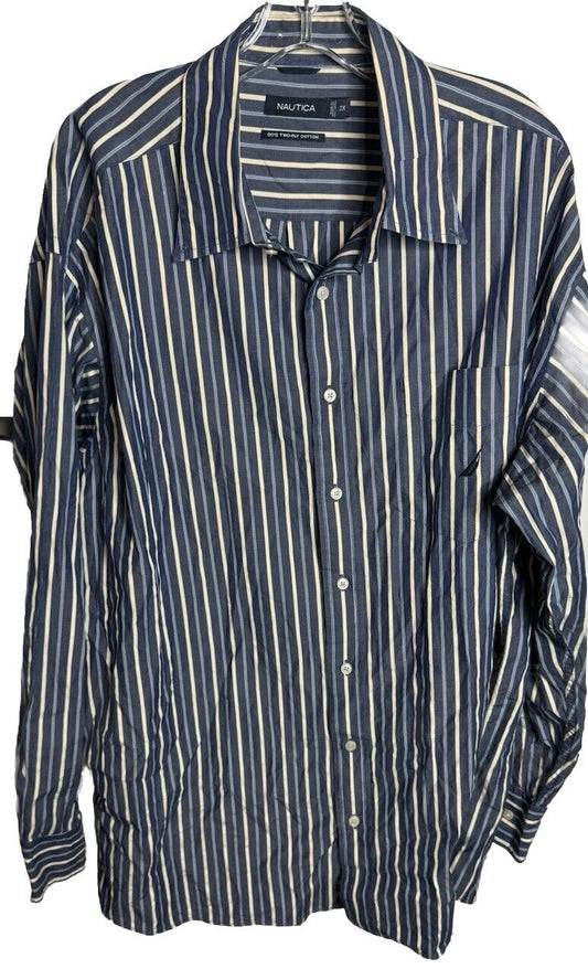 Nautica Long Sleeve Button Down Shirt Sz 2XL