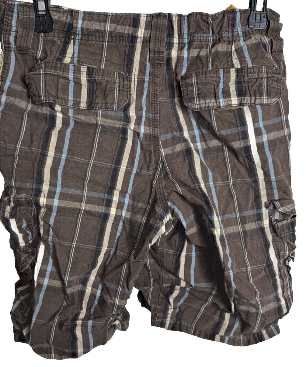 Lee Dungarees Women 14 husky Cargo Shorts Outdoor Plaid Hiking Shorts Golf