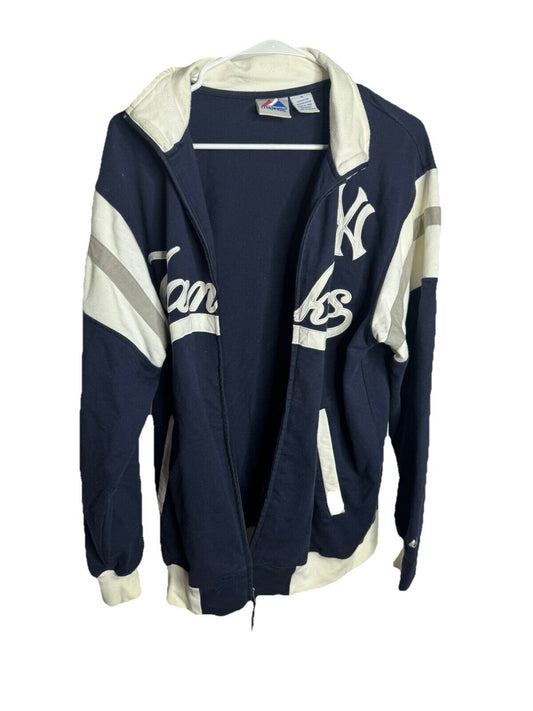 New york yankees nike dri-fit mens size M track jacket zip, Stains On Collar