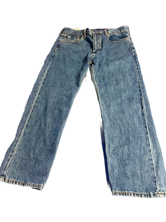Vintage Levis 505 Jeans 38x29 Blue Denim Cotton Straight Casual Work