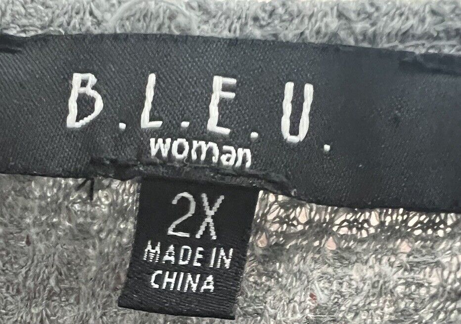 BLEU Women’s Sweater Tunic Blouse Top Size 2x