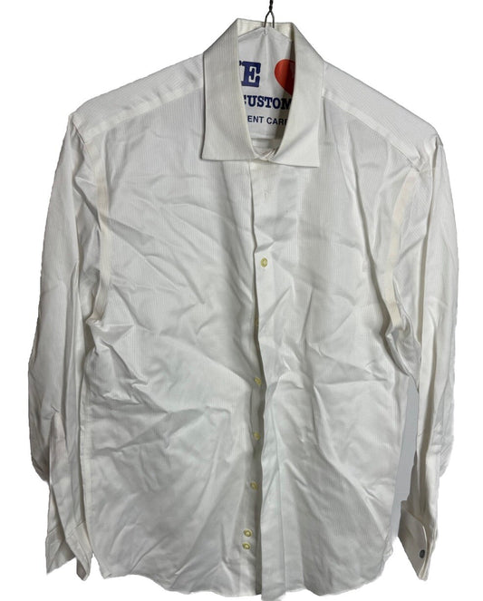 Pronto Uomo Men's Dress Shirt 16 Neck  32/33 Platinum Egyptian Cotton