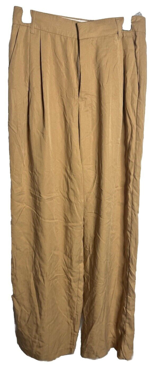 Zara Striped High Rise Flare Leg Women's Pants Size M