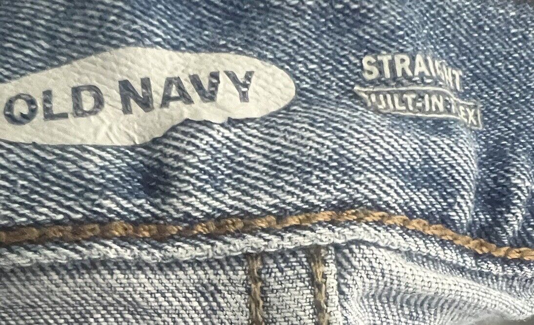 Mens Old Navy Jeans Size 28 x 30 Regular Fit Blue Straight Leg Pants Denim