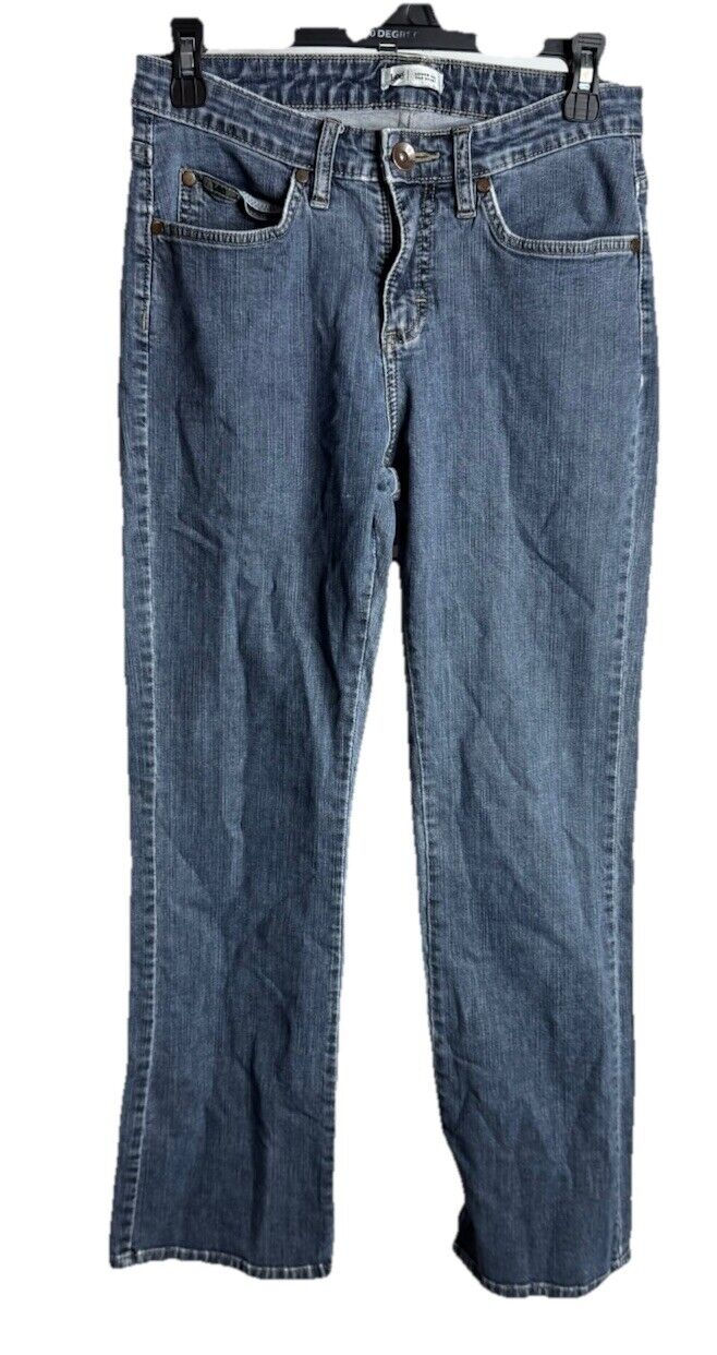 Lee Jeans Womens Size 8 Short Blue Denim Stretch Straight Leg