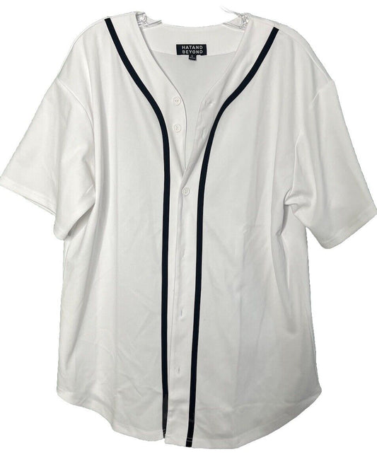 Hat and Beyond Mens Baseball Jersey SIZE LARGE