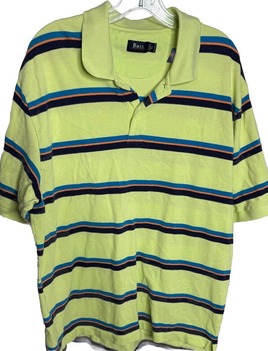 G.H. Bass & Co Mens Size XL Short Sleeve Button Collared Polo Shirt