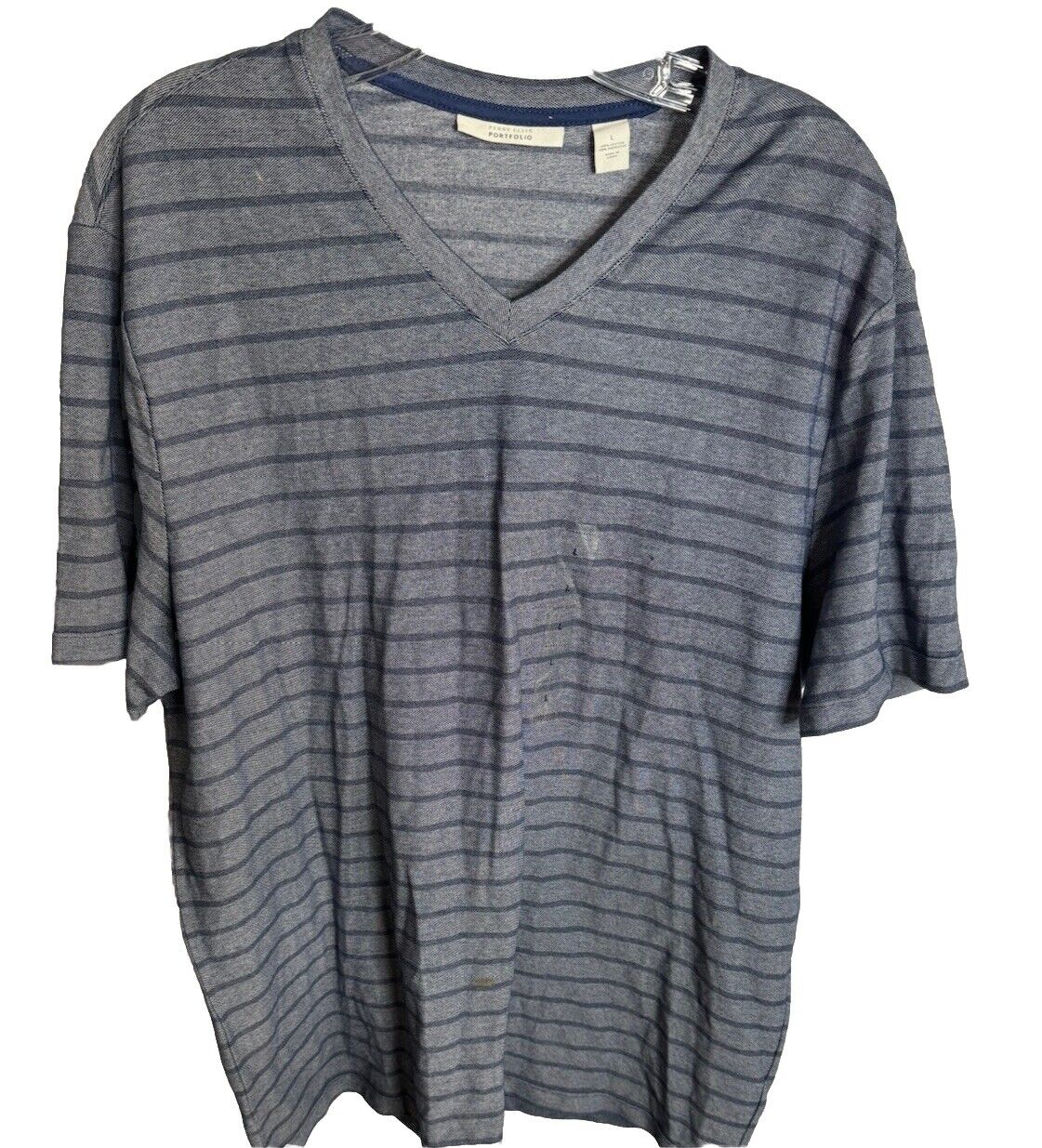 Fantastic Perry Ellis Purple Heathered V-Neck Short Sleeve T-Shirt Size XL EUC