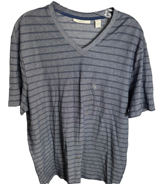 Fantastic Perry Ellis Purple Heathered V-Neck Short Sleeve T-Shirt Size XL EUC