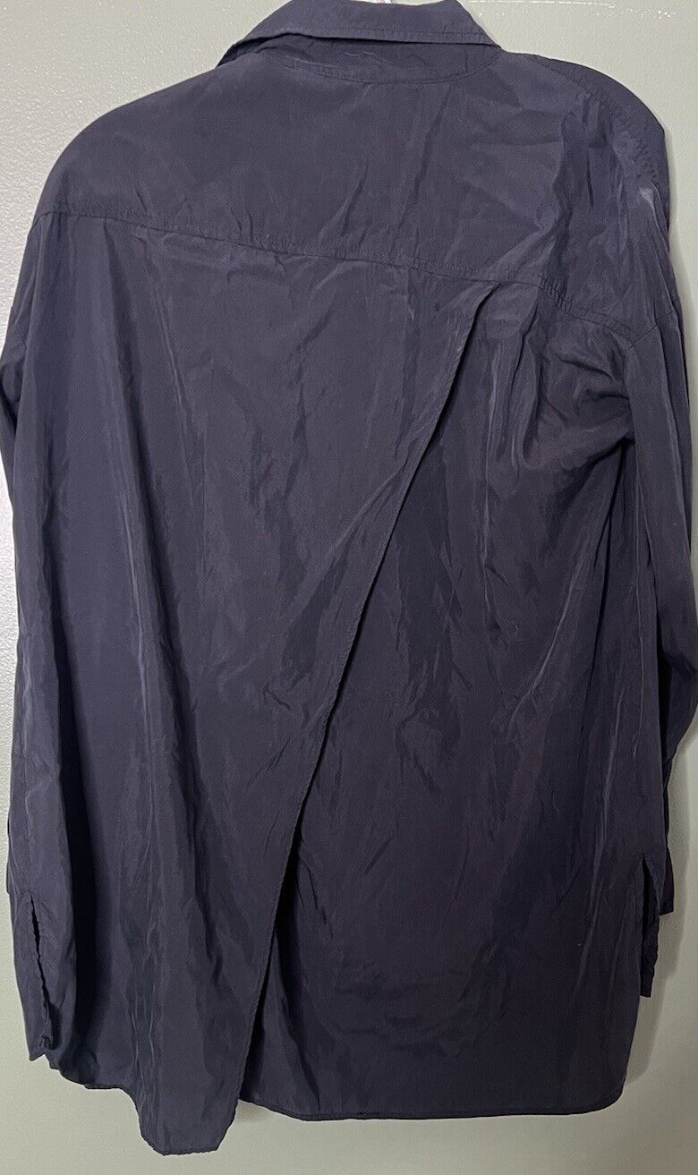 Zara Basic Womens Black Button Down Blouse, Size Medium