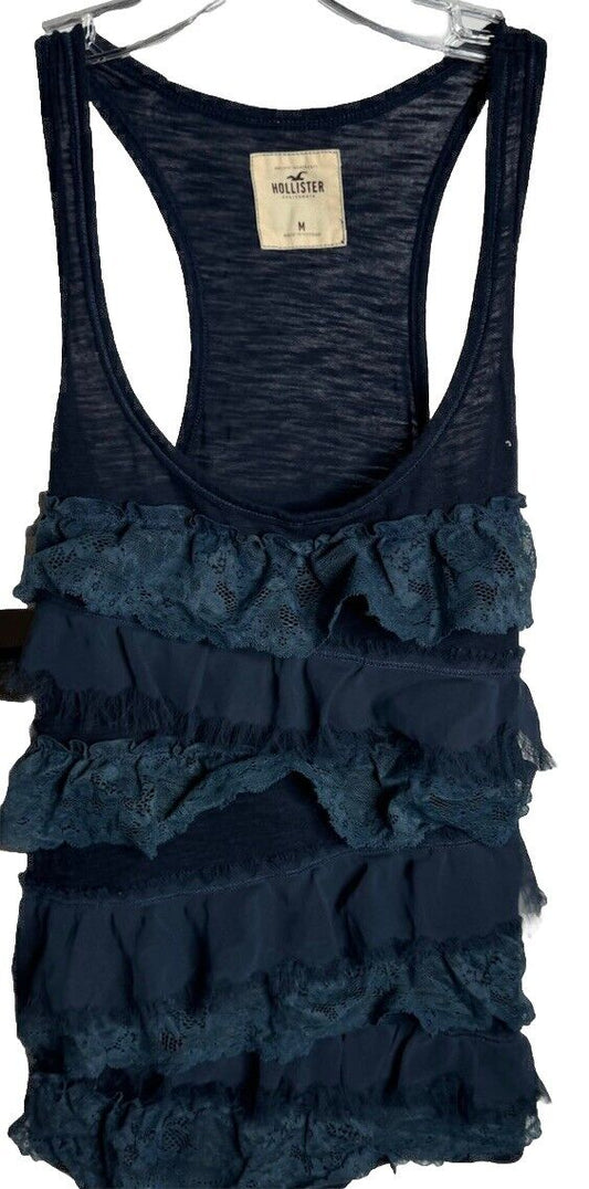Hollister Navy Blue Tank Top - Size Medium