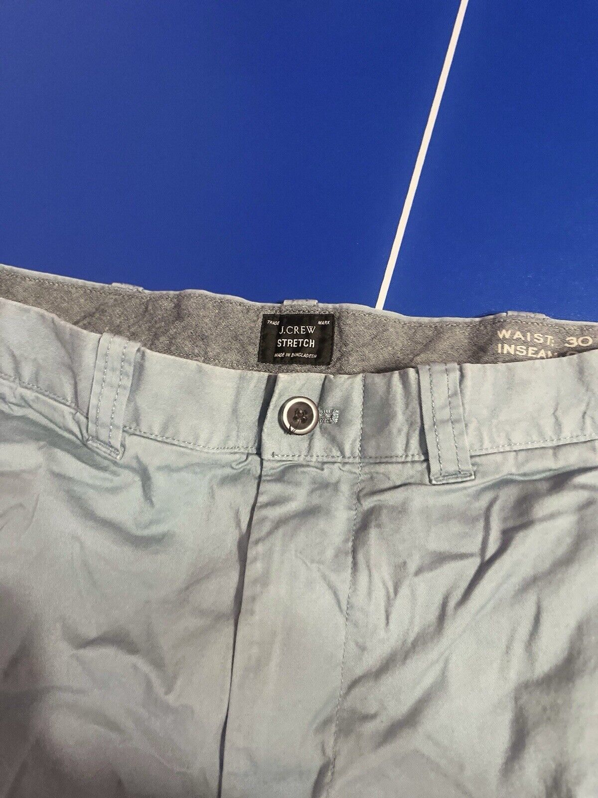 J.Crew Shorts Mens Size 30 Gray Linen Blend Chino 9" Inseam