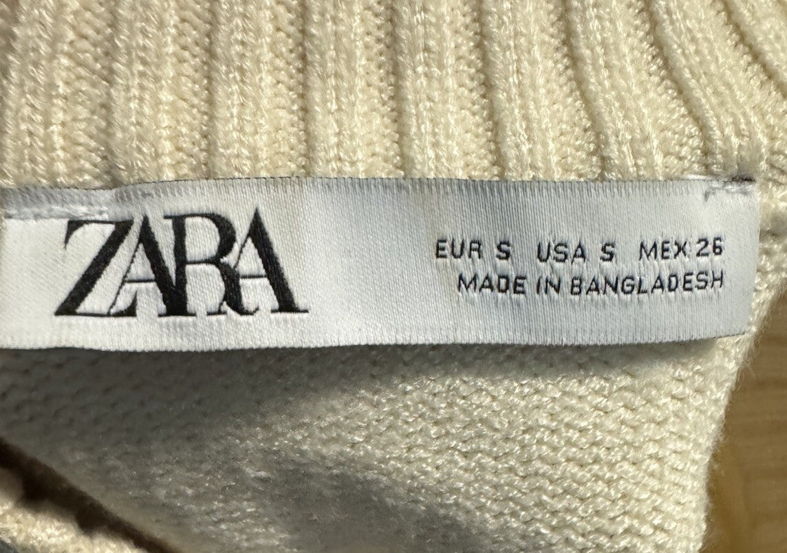 Womens Zara Knit Pullover Sweater Size S