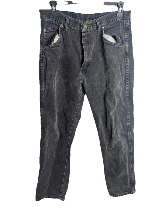 Wrangler Men's Cowboy Cut Slim Fit Shadow Black Denim Jeans