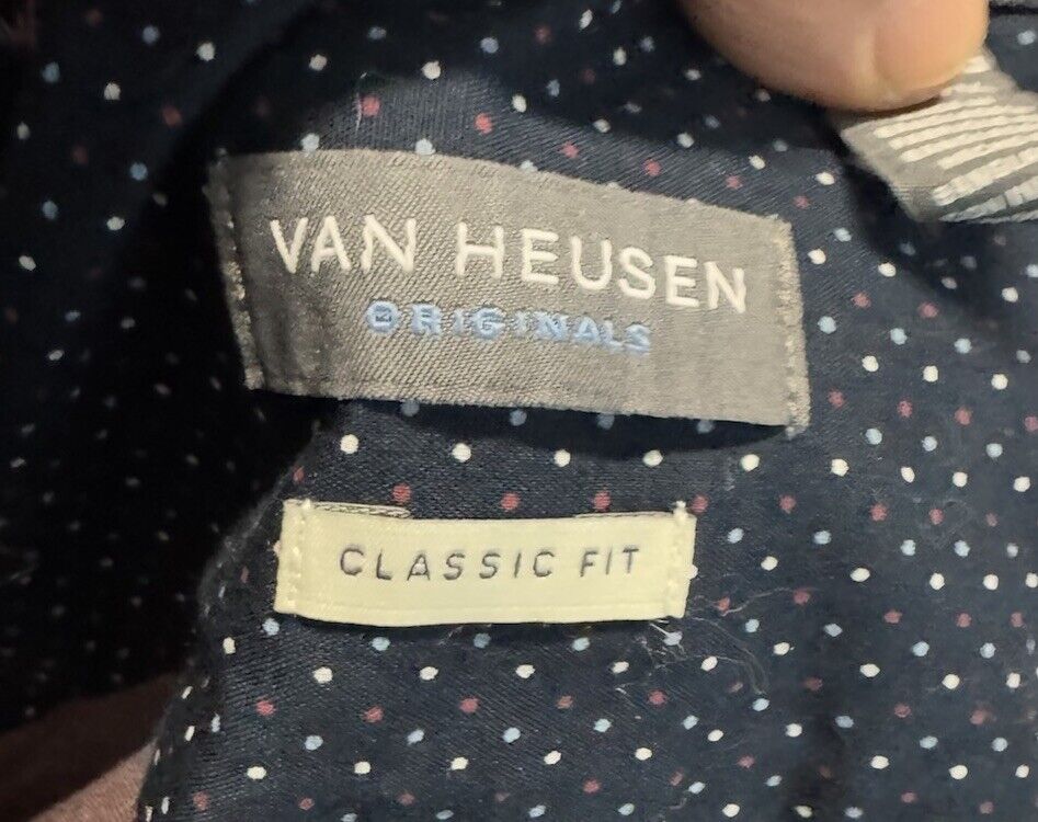 Men's Van Heusen Flex  Button Down Dress Shirt  XL 17-17.5