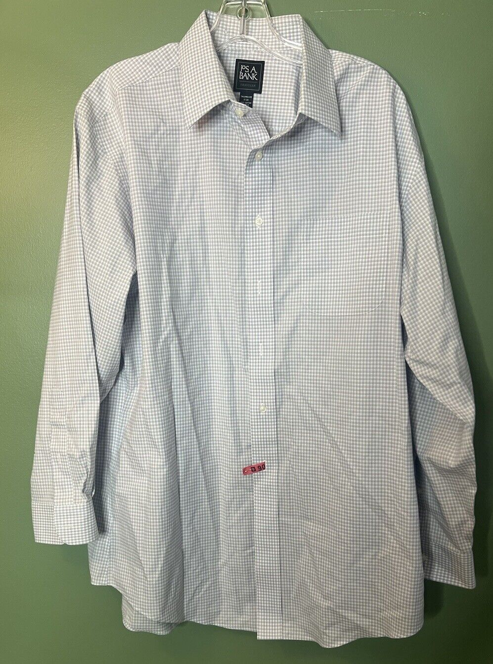 Jos A Bank Traveler Button Up Shirt Men 17 - 33 Tailored Fit