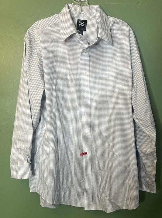 Jos A Bank Traveler Button Up Shirt Men 17 - 33 Tailored Fit
