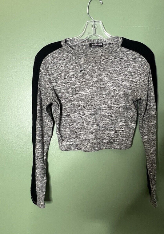 Fashion Nova Sweater Top Gray Size S