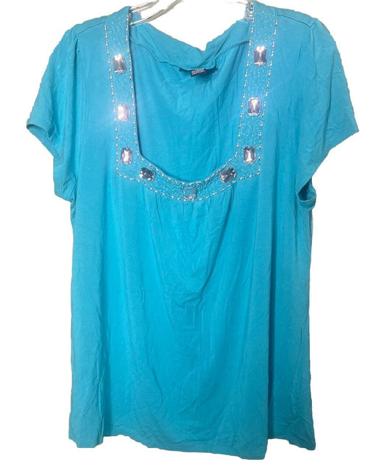 Style&co. Women Short Sleeve V-Neck Size XL