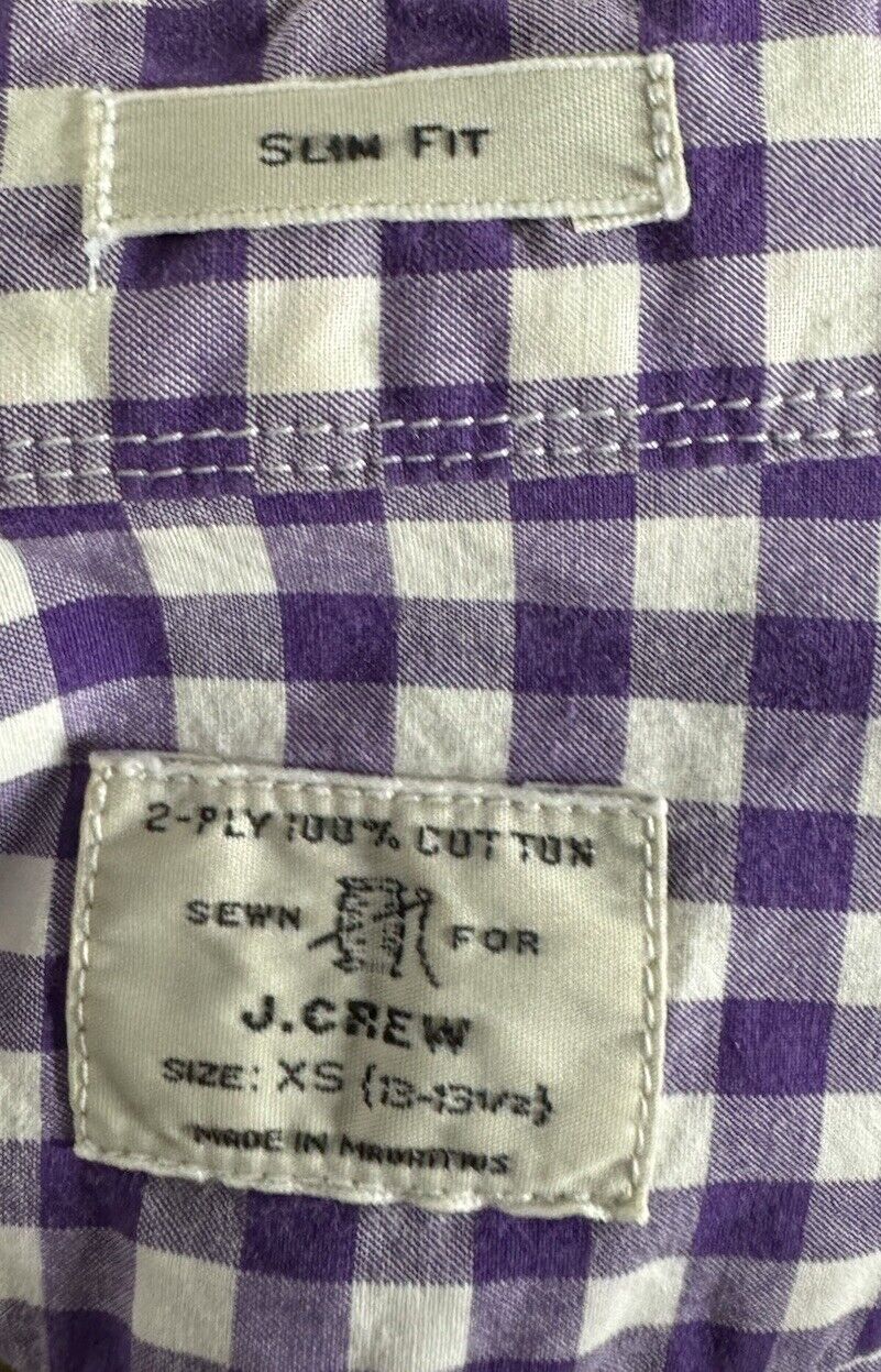 J. CREW Button Down Shirt Plaid Cotton XS