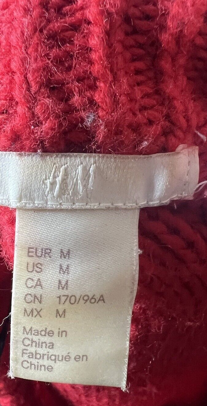 H & M Womens Size Medium Long Sleeve Sweater Knit Cotton Quality Top