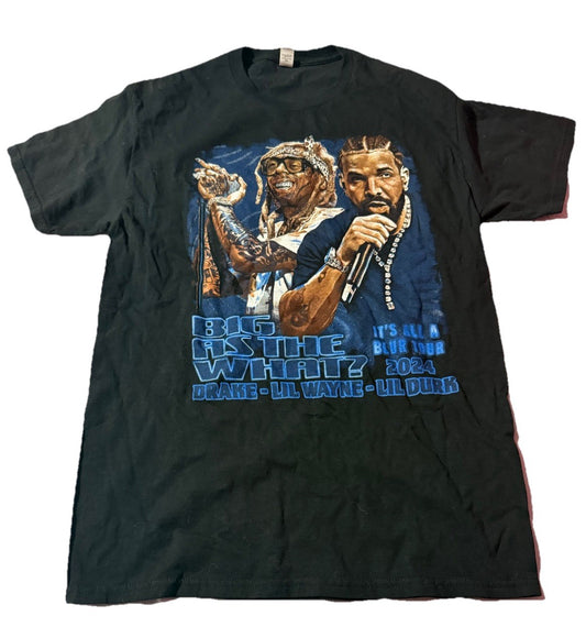 DRAKE LIL WAYNE T-Shirt Medium 2024 It’s All A Blur Tour Big As The What?