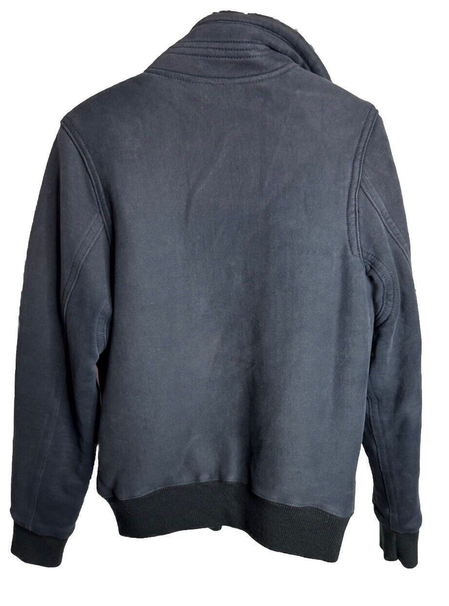 Abercrombie Fitch Indigo Lake Distressed Faux Fur Lined Jacket Medium