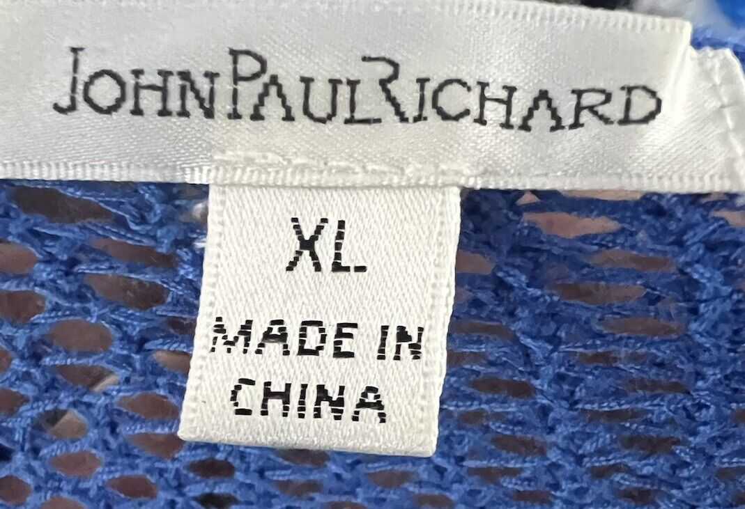 Jonh Paul Richard Open Knit Summer Crew Top Sweater Size XL