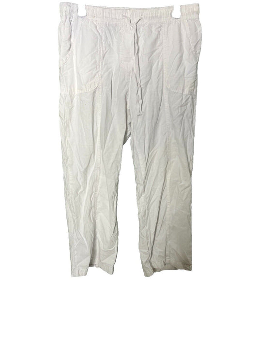 Laura Scott Wide Leg Capri Pants Women's S/c High Rise Drawstring