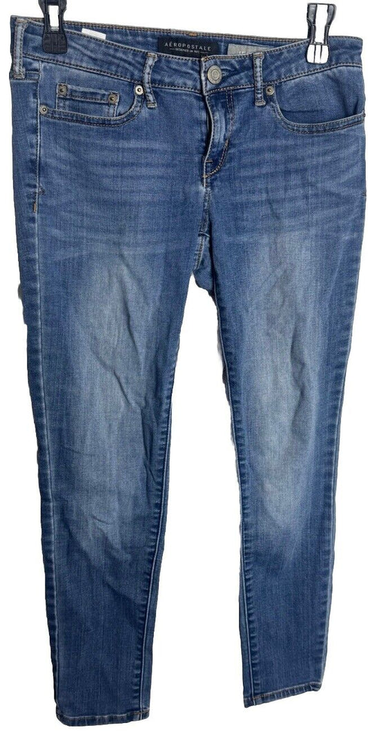EUC Aeropostale Jegging, 2, Medium Wash, 5 Pocket, Stretch, Low Rise, Skinny