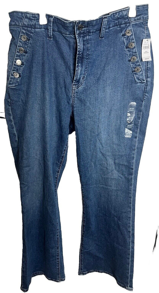 gap womens jeans Vintage High Rise 18/34 R Blue Denim Straight Leg  NWT