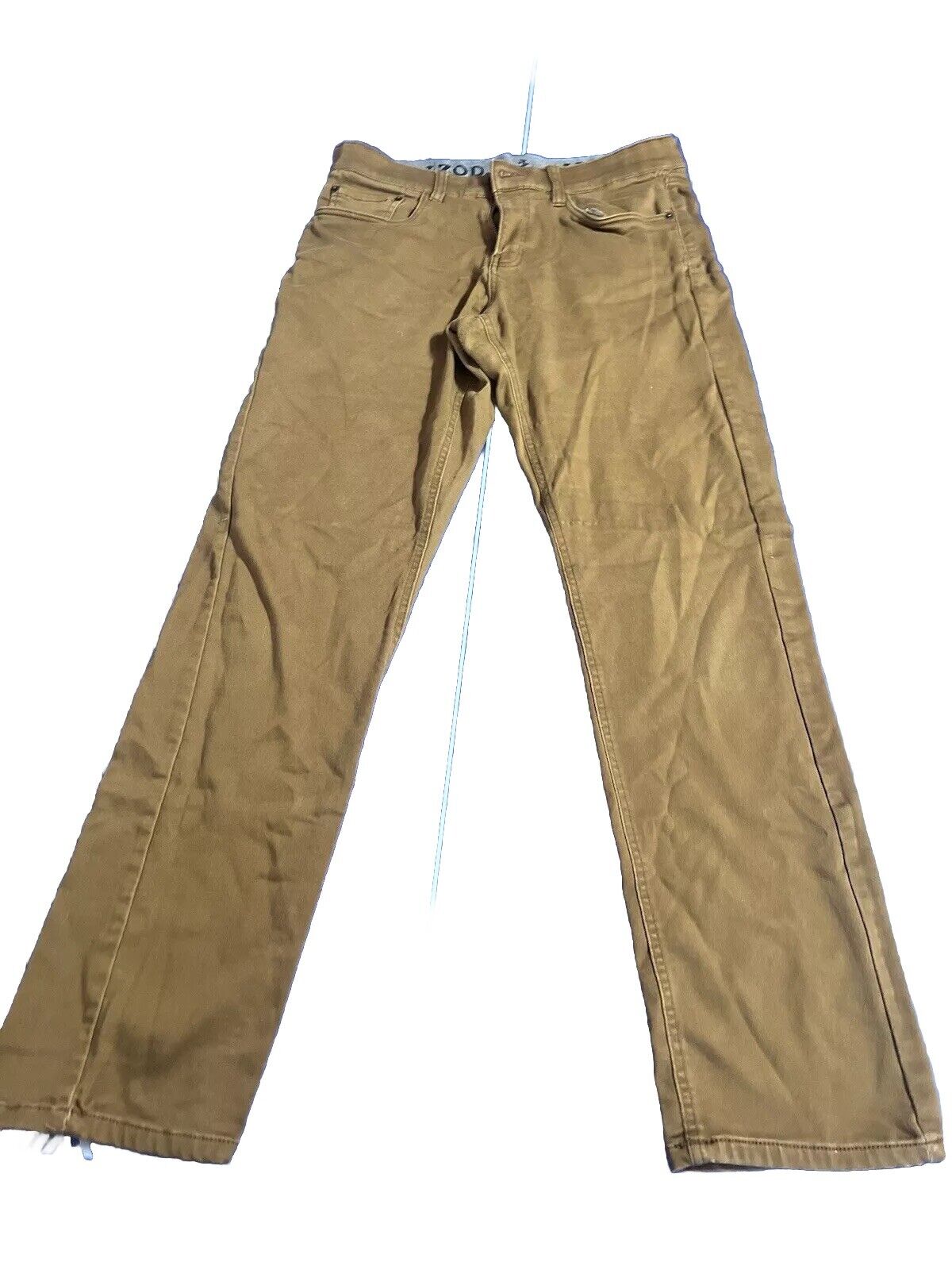 IZOD Men's Relaxed Fit Comfort Stretch Denim Jeans Vintage Khaki 32X34 NWT