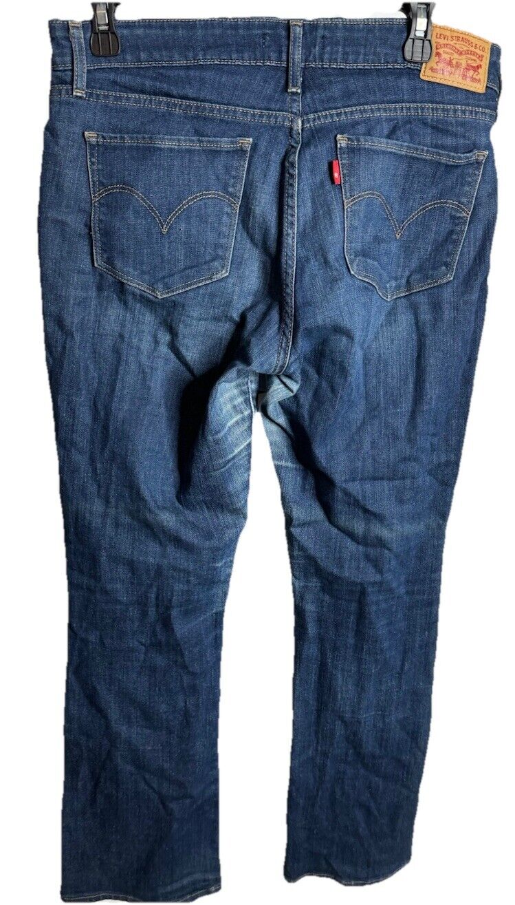 Levi's 715 Bootcut Blue Mid Rise Stretchy 5 Pocket Jeans 31x30