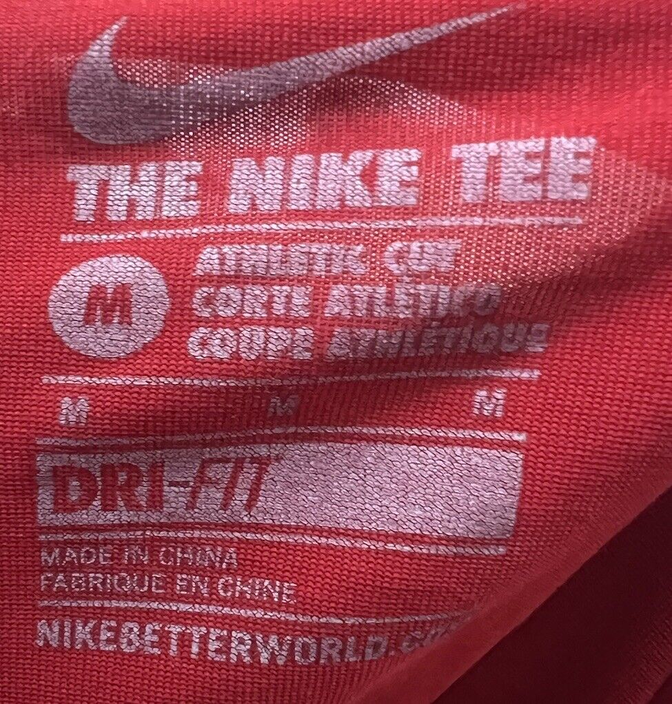 Nike Shirt Size Medium Casual Tee Short Sleeve Top Adult Mens Neck Check