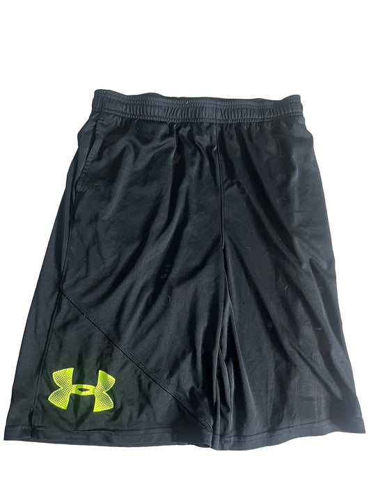 Under armour youth athletic loose shorts size YXL black And Yellow