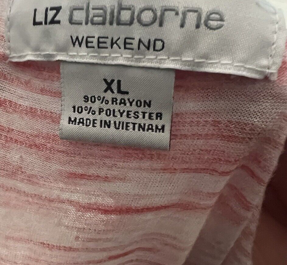 Liz Claiborne Weekend Womens Sleeveless Shirt XL  Relaxed Athleisure Top