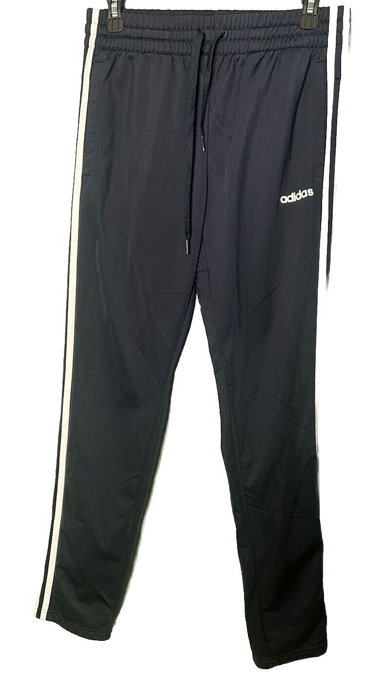 Adidas Men's Size Small Jogging Pants Black w/ White Stripes