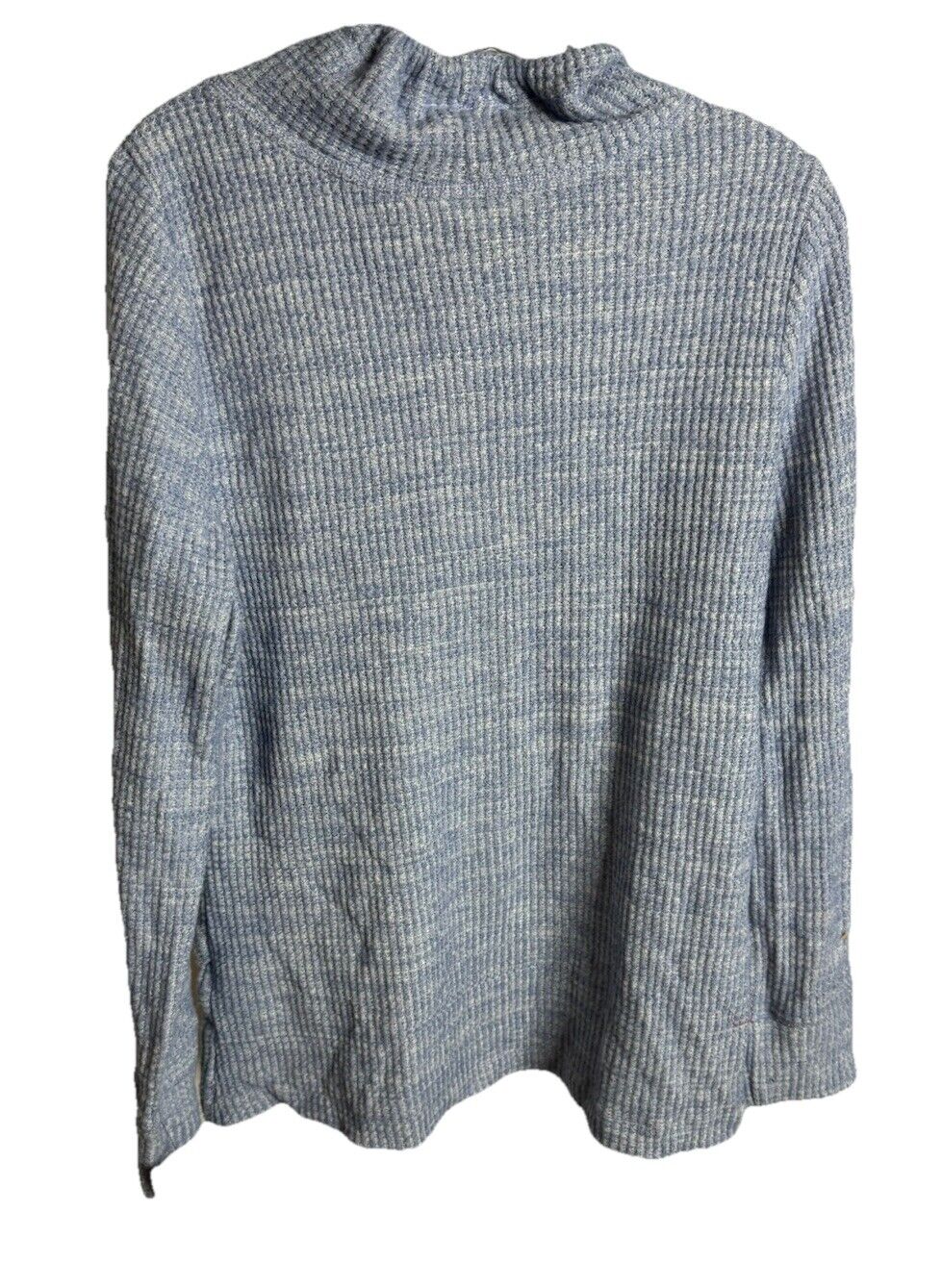 Ideology Sweatshirt Waffle Knit Gym Drawstring Cowl Purple Sz Large